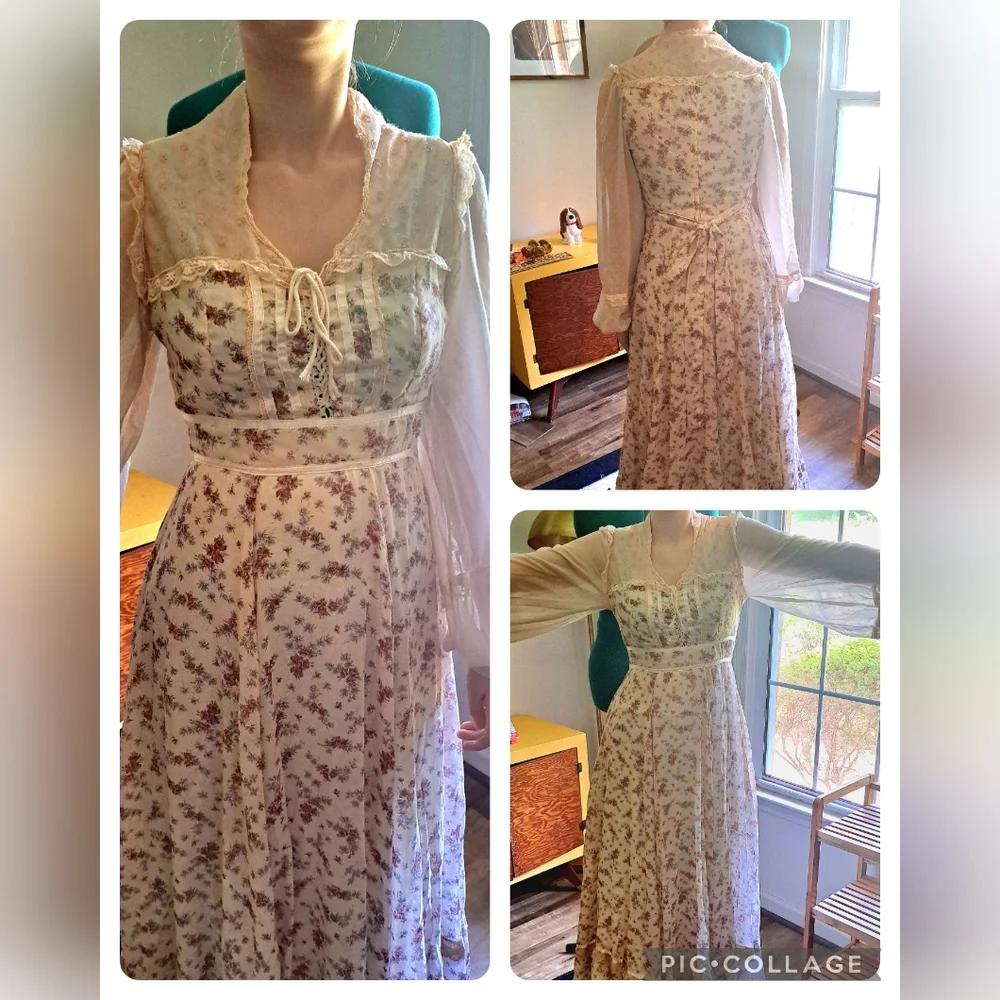 Vintage Gunne Sax dreamy bohemian dress - Picture 3 of 4
